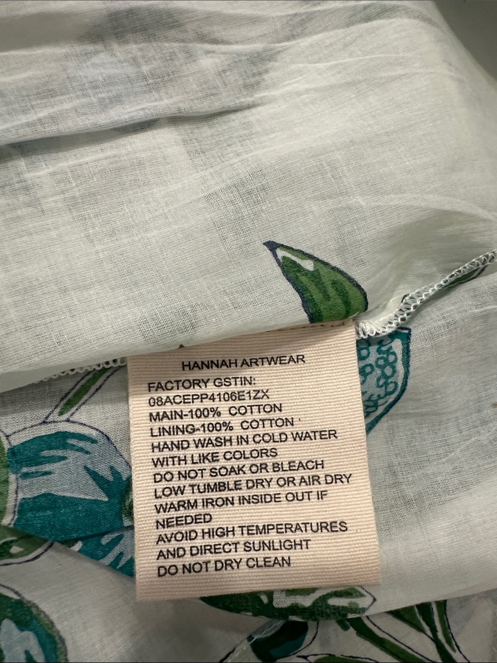 Hannah Cotton Voile Green Floral Maxi Dress - Picture 8 of 13